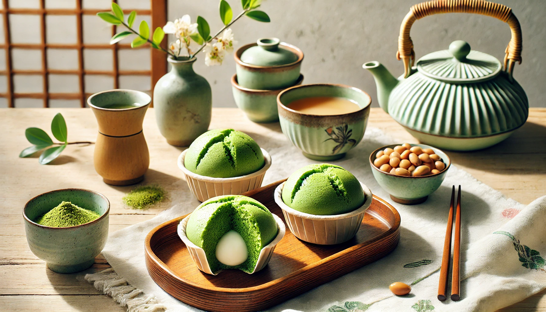 【簡単レシピ】抹茶白あん米粉蒸しパンの作り方｜グルテンフリーで和の甘さを楽しむ