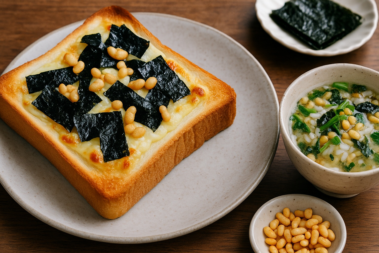 お茶漬け×パンの意外な相性！のりとあられで和風アレンジ