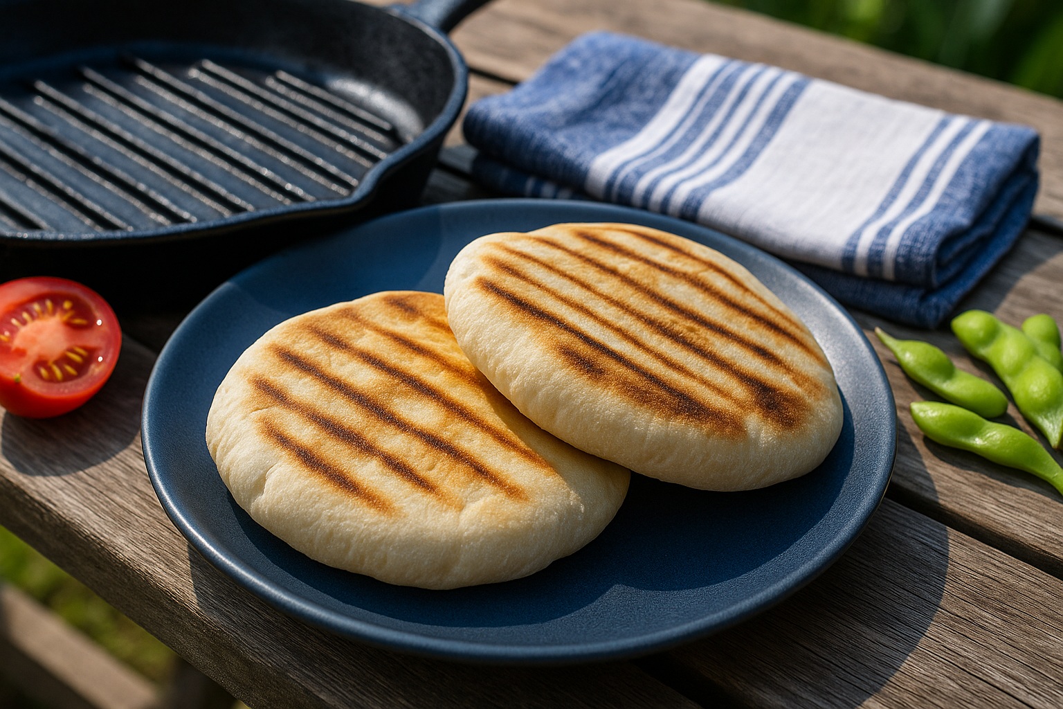 夏仕立てのグリル焼き天日ピタパンで感じる太陽の味
