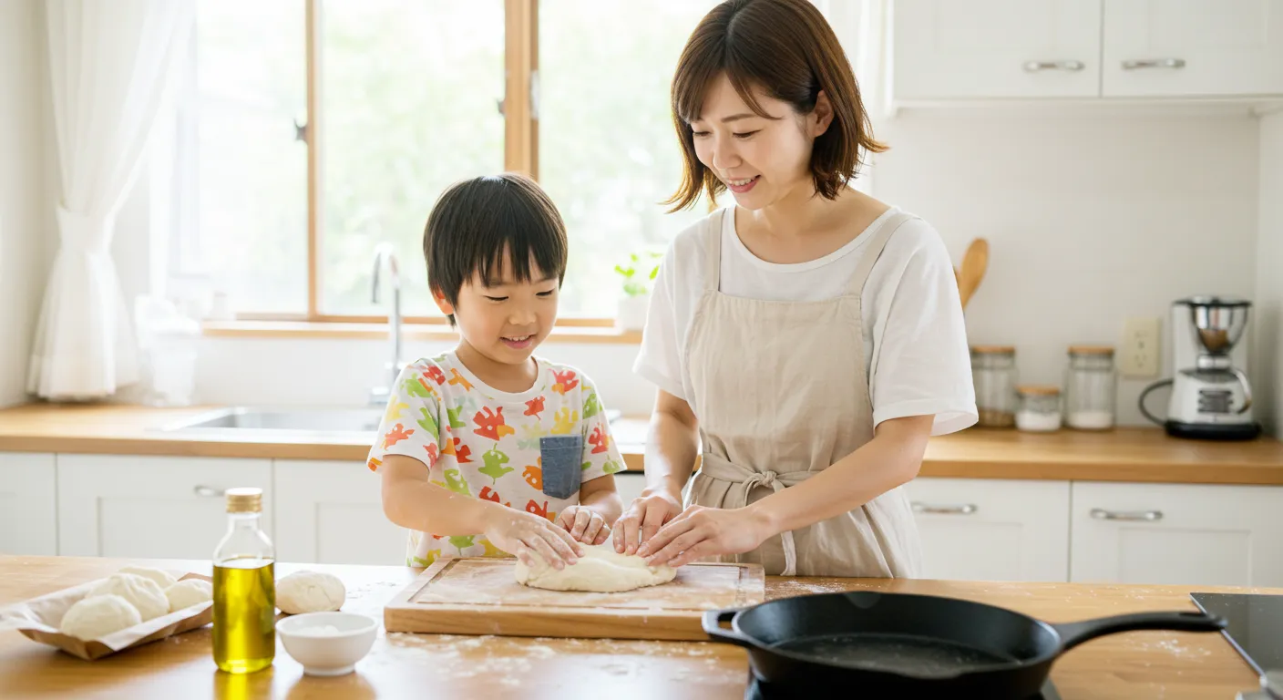 「夏休み-手作りパン」×「コミュニケーション」で親子共感！スキレット焼きハードパン体験記