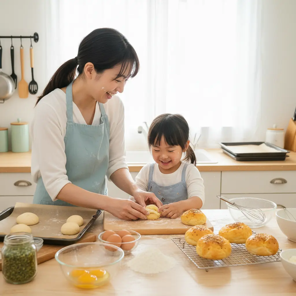 ふわふわ卵ののりたまクリームパン｜子どもも喜ぶ簡単レシピ_2