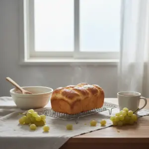 シャインマスカットとクリームチーズの贅沢ブリオッシュ｜おうちでカフェ級のふんわりスイーツパン_2